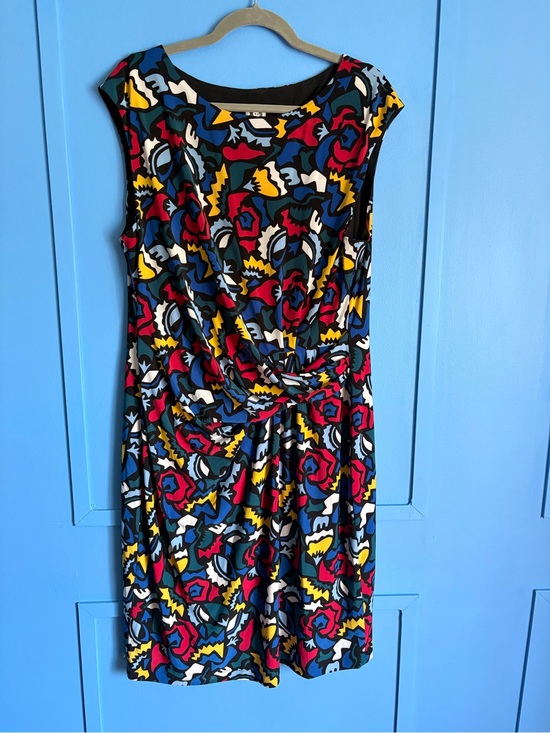Anne Klein Dresses & Skirts - Plus Size Anne Klein Multicolor Abstract Print Knot-Front Dress - 2XL